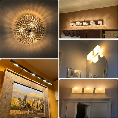 Miniatura 7 de ALIDE Bombillas LED de repuesto E12 de 75 W para candelabros C7, 2700 K, blanco cálido, 800 lm, T6, 7.5 W, bombillas LED E12 para lámpara colgante