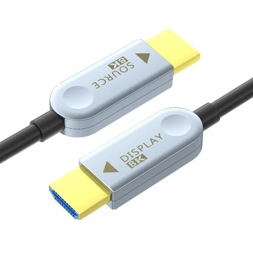 8K HDMI 2.1 Cable de fibra óptica 15 pies en pared de alta velocidad 48Gbps cable HDMI 8K60Hz 4K120Hz delgado delgado flexible