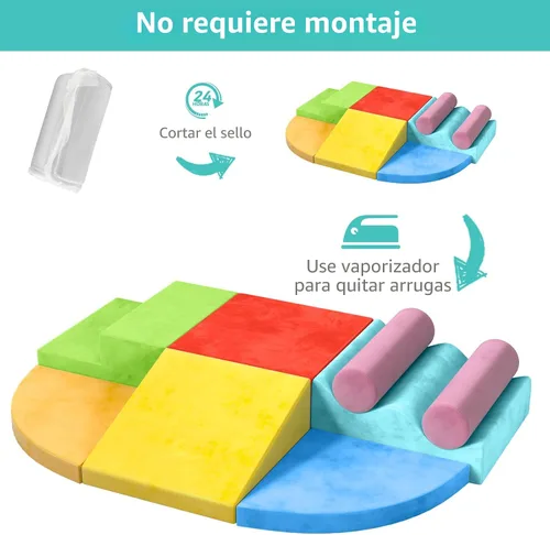 Miniatura 8 de YENING Bloques de escalada de espuma para niños pequeños de 1 a 3 años, juguetes de escalada para bebés de 1 año, juego suave para bebés de 6 a 12