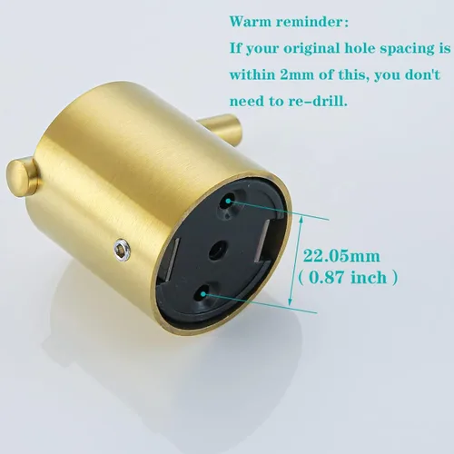 Miniatura 5 de RANDOM Gancho de toalla de oro cepillado, ganchos dorados para pared, ganchos de acero inoxidable 304 para toallas de baño, cocina, moderno gancho