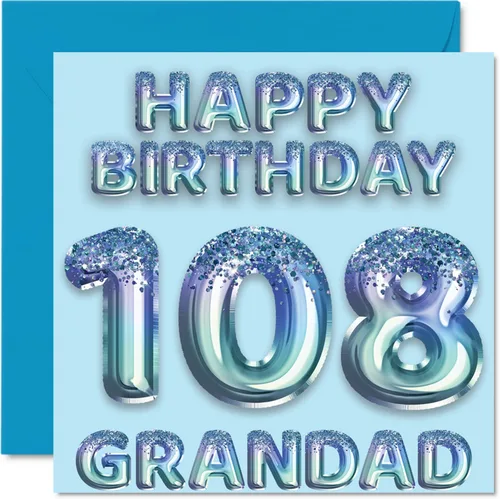 Miniatura 75 de Stuff4 Tarjeta de primer cumpleaños para niños, globo de fiesta con purpurina azul, tarjetas de feliz cumpleaños para niño de 1 año, nieto, hijo, 57