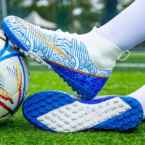 Miniatura 5 de YANGTAOZI Zapatos de fútbol de césped para niños y niñas, jóvenes, para interiores y exteriores, zapatos de fútbol (niños pequeñosniños grandes)