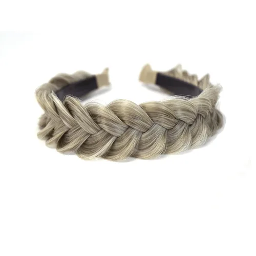 Miniatura 22 de Banda ancha trenzada para el cabello, accesorios para el cabello, banda elástica antideslizante para mujeres y niñas (A1002)