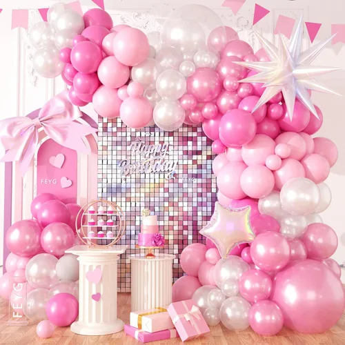 Miniatura 20 de Kit de Arco de Guirnalda de Globos de Género, Globos Rosa Polvoriento y Azul Arena Blanca, Globo Bohemio Rosa Nude para Tema Neutro Baby Shower