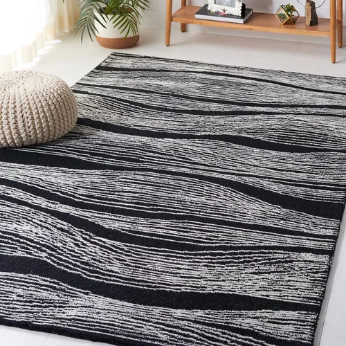 Miniatura 10 de SAFAVIEH Metro Collection - Alfombra decorativa de 2 x 3 pies, azul y marfil, diseño transicional, ideal para áreas de alto tráfico en pasillo, baño