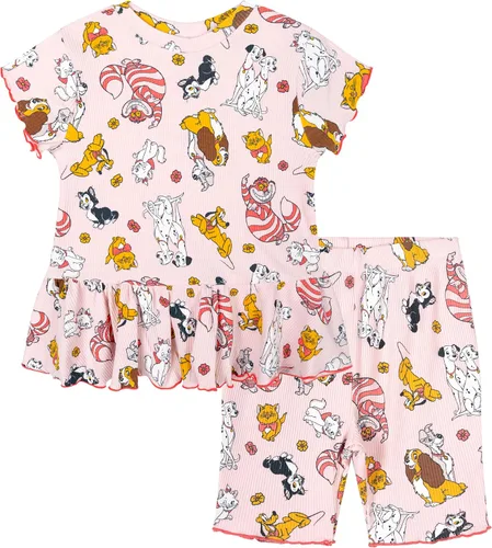 Miniatura 11 de Disney Conjunto de camiseta acanalada y pantalones cortos de ciclismo para recién nacidos a niños grandes (0-3 meses - 14-16)