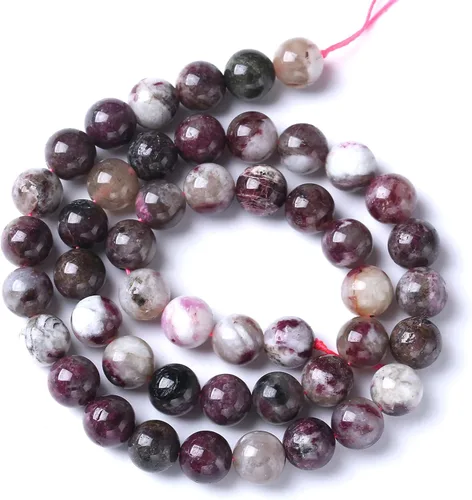 Miniatura 95 de 60 Cuentas de 15⁄64 Pulgadas (6 mm) de Piedra Natural de Citrino Limpio de Grado 3A en Bruto para Hacer Joyería, Pulseras DIY