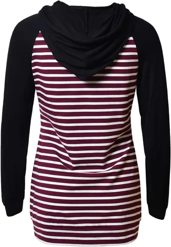 Miniatura 115 de GINKANA Sudadera con capucha para mujer, manga larga, lactancia materna, ropa casual