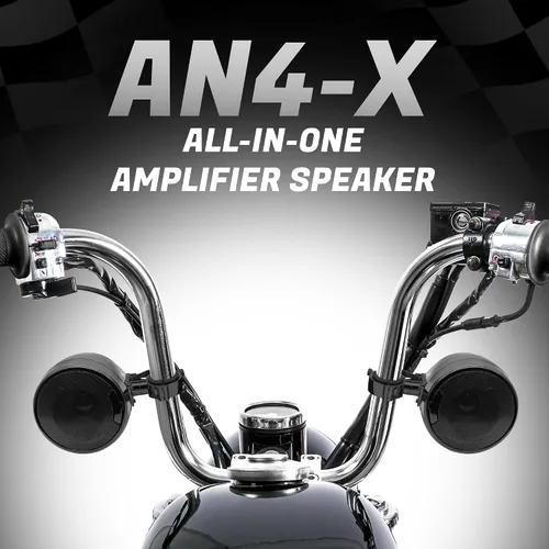 Miniatura 3 de GoHawk - Amplificador todo en uno de 4.5 pulgadas, rango completo, impermeable, Bluetooth, bocinas estéreo de motocicleta con AUX para manubrio