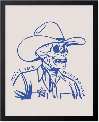 Miniatura 75 de Poster Master Póster de You've Yeed Your Last Haw, estampado retro de vaquero azul, arte occidental, arte moderno, arte del salvaje oeste, regalo