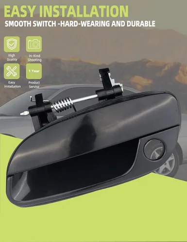 Miniatura 2 de Manija de puerta exterior delantera izquierda lado del conductor compatible con Hyundai Elantra 2001 2002 2003 2004 2005 2006 Reemplazo # 82650-2D000