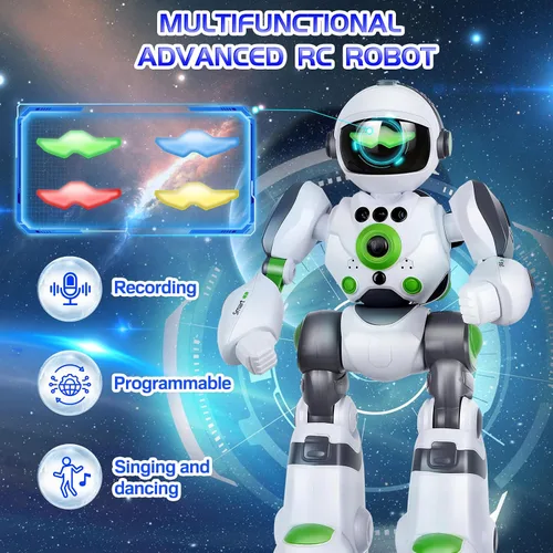 Miniatura 6 de Juguetes robóticos de regalo para niños: robot de control remoto programable con grabación de voz y control de gestos de baile, para niños pequeños