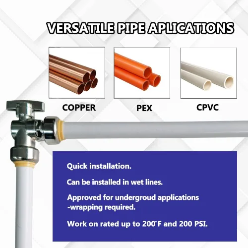 Miniatura 6 de HQMPC Válvula de parada angular, 1/2 pulgada Ptc x 1/2 pulgada sin compresión de plomo, válvula de agua de cierre de ángulo con clip de desconexión