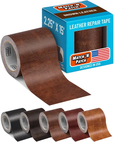 Miniatura 9 de MATCH 'N PATCH Cinta de reparación de cuero realista, duradera, fácil de aplicar, grado profesional, uso versátil, diseñada en Carolina del Norte