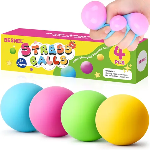 Miniatura 8 de Paquete de 20 bolas antiestrés, bolas esponjosas, bolas para apretar para adultos, bolas de alivio del estrés, rellenos de caja de premios