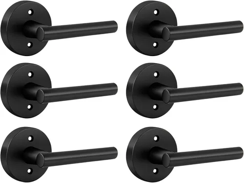 Miniatura 32 de Goldenwarm - Paquete de 1 picaporte negro inactivo de una sola cara, con tirador de puerta de extracción mate, resistente, para armario o despensa