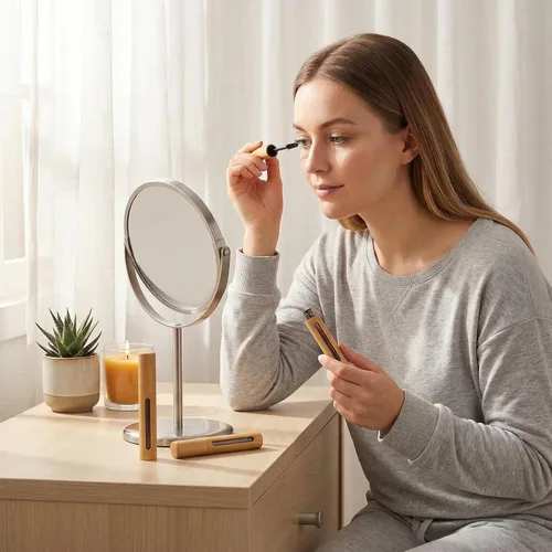 Miniatura 7 de 2 Uds. 6ML Vacío Apariencia de Bambú Pestañas Tubos Tubo de Rímel Soporte de Varita de Pestañas Contenedor Cosmético Maquillaje Muestra Embalaje