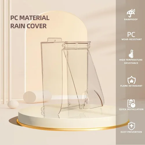 Miniatura 2 de Cubierta impermeable para teclado de puerta, tapa abatible transparente, cubierta impermeable para timbre de puerta, resistente a la intemperie