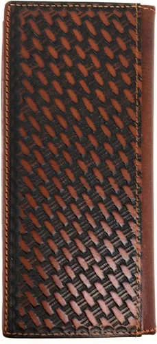 Miniatura 2 de Western - Cartera de piel de vacuno con diseño de estrella solitaria de piel de vaca larga