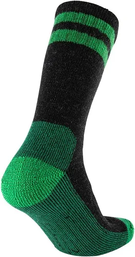 Miniatura 6 de Cerebro Calcetines de lana merino para hombre, calcetines acolchados a media pantorrilla que absorben la humedad, calcetines de senderismo