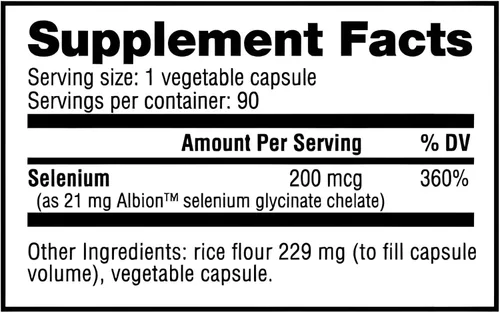 Miniatura 3 de NutraBio Suplemento de selenio, 200mcg - 90 cápsulas vegetales - Apoyo antioxidante natural