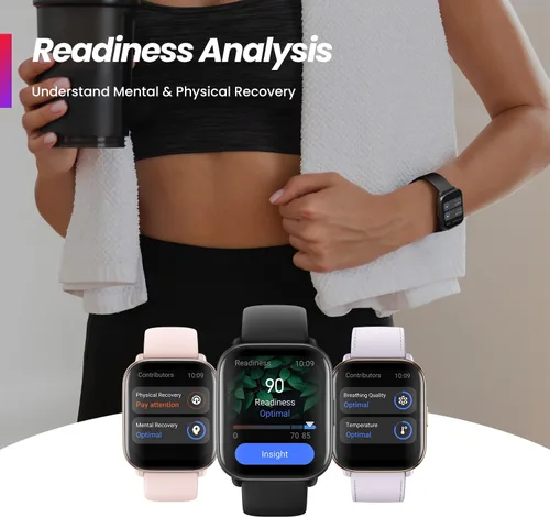 Miniatura 3 de Amazfit Reloj inteligente activo con entrenador de ejercicios AI Fitness y Bip 5 Smart Watch con pantalla ultra grande