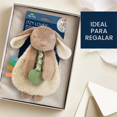 Miniatura 5 de Itzy Ritzy - Itzy Lovey Incluyendo Mordedor - Baby Lovey con Mordedor, Cintas Texturizadas y Brazos Colgantes - Cuenta con Sonido Crujiente, Tela