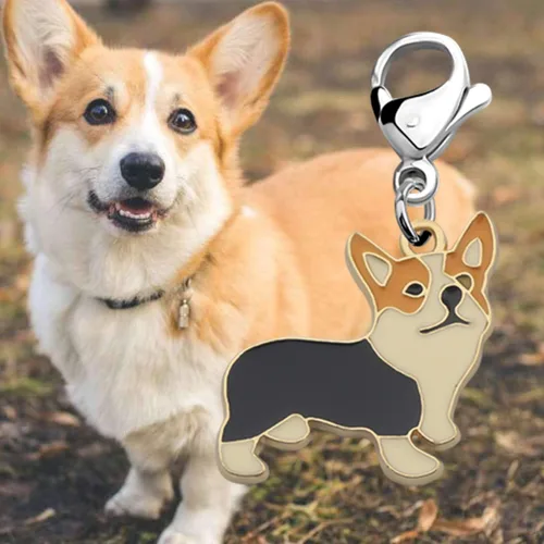 Miniatura 5 de FEELMEM Corgi Perro Cremallera Colgante Clip En Charm Animal Joyería Regalo Para Mascotas Amante Mamá