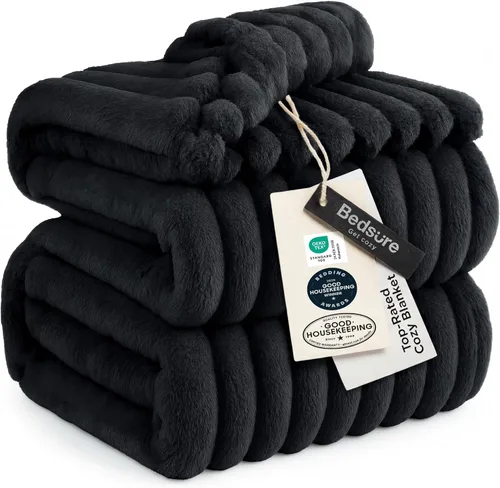 Miniatura 47 de Bedsure GentleSoft - Manta de forro polar azul para sofá, mantas suaves y acogedoras para mujer, lindas mantas pequeñas para niñas, azul claro, 108