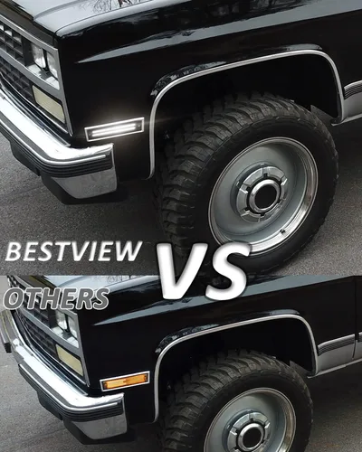 Miniatura 7 de Bestview Luces de posición laterales LED Compatibles con 1981-1991 Chevy C10 C20 C30 GMC C1500 C2500 Suburban Blazer Jimmy, lado del conductor