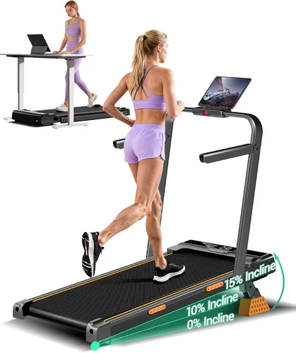 Miniatura 10 de LONTEK Folding Treadmill with 15% Incline, 3 in 1 Foldable Walking Pad Compact, Portable, Under Desk, for Home Office, 6.2MPH Speed, 2.5HP Quiet