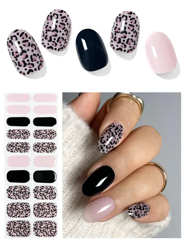 Miniatura 12 de AutyaMee Tiras de uñas de gel semicuradas (limón fresco), 20 unidades de envolturas de uñas de gel, calcomanías, calidad de salón, arándano, verano