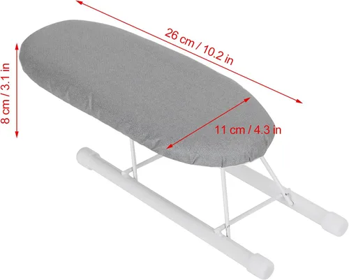 Miniatura 5 de Tabla de planchar, tabla de planchar pequeña de 10.2 pulgadas, portátil, ahorro de espacio, pequeña tabla de planchar para coser, sala