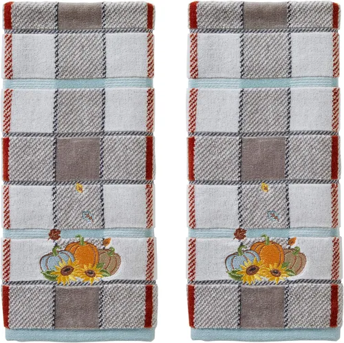 Miniatura 10 de SKL Hocme - Juego de 2 toallas de mano bordadas jacquard 100% algodón para otoño, otoño, Acción de Gracias, decoración para baño, cocina, bar