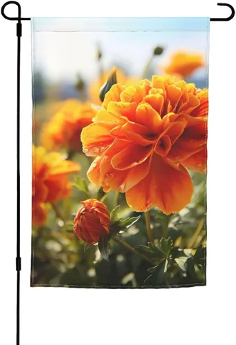 Miniatura 16 de Banderas de jardín para exteriores, bandera de jardín con estampado de bulldog francés, de 12 x 18 pulgadas, doble cara, bandera de bienvenida