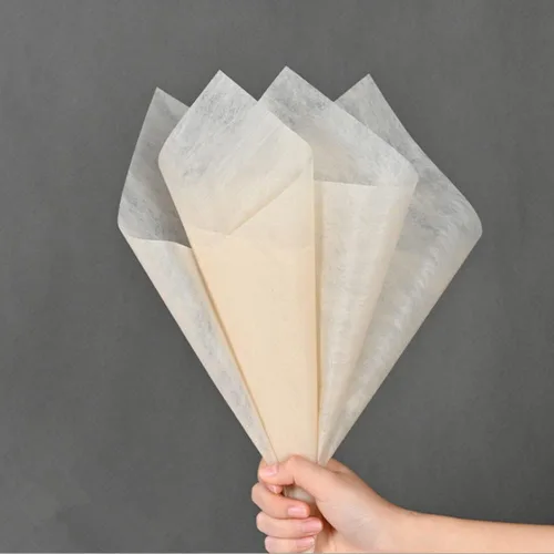 BBJ WRAPS Papel de Envolver Flores de Tissue Dibujado a Mano Coreano No Tejido Impermeable para Arreglos de Empaque de Floristería, 23x18 Pulgadas -