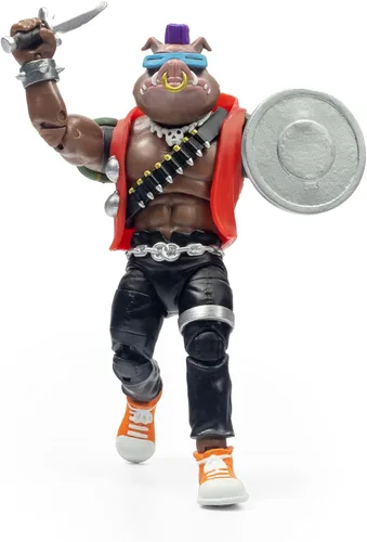 Miniatura 2 de The Loyal Subjects BST AXN Teenage Mutant Ninja Turtles Bebop 80's - Figura de acción de 5 pulgadas con accesorios