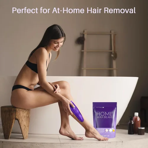 Miniatura 9 de BLITZWAX Cuentas de cera dura para depilación de 1 libra de cera sensible para bikini, axilas, espalda y pecho, cera de recambio grande para mujeres
