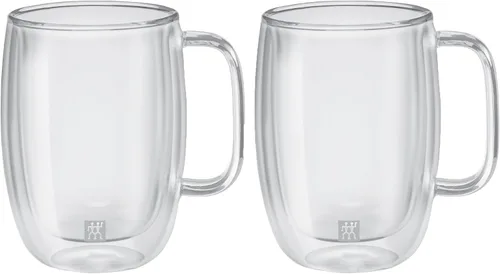 Miniatura 12 de ZWILLING Sorrento Plus 4 piezas de taza de café de vidrio de doble pared, aislada, 12 oz/355 ml, transparente