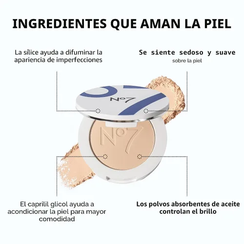 Miniatura 6 de No7 Lift & Luminate - Polvo de triple acción – Polvo de ajuste de maquillaje prensado ligero para cara – Polvo de ajuste compacto que reduce