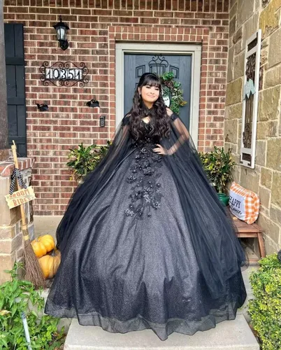 Miniatura 13 de Ftupza Preciosos vestidos de quinceañera florales 3D vestidos de tul hinchados para mujeres fuera del hombro vestido de fiesta largo FFtu09