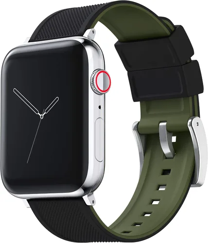 Miniatura 12 de Barton Watch Bands - Extensibles de silicona Elite para reloj - Accesorios y adaptadores negros con deposición física de vapor, de liberación