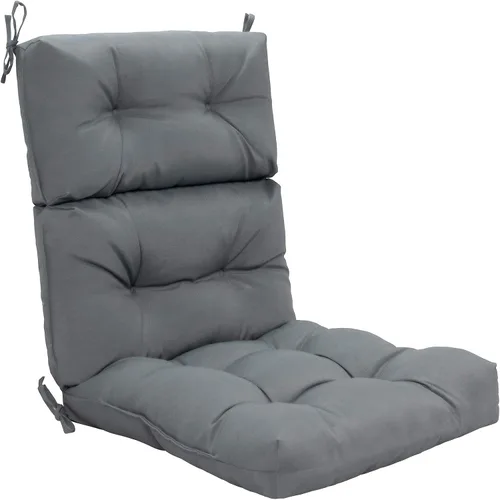 Miniatura 19 de Giantex - Cojín para silla de patio exterior, 5 pulgadas, para respaldo alto con 4 lazos de cuerda, cojín para columpio de patio, silla con asiento