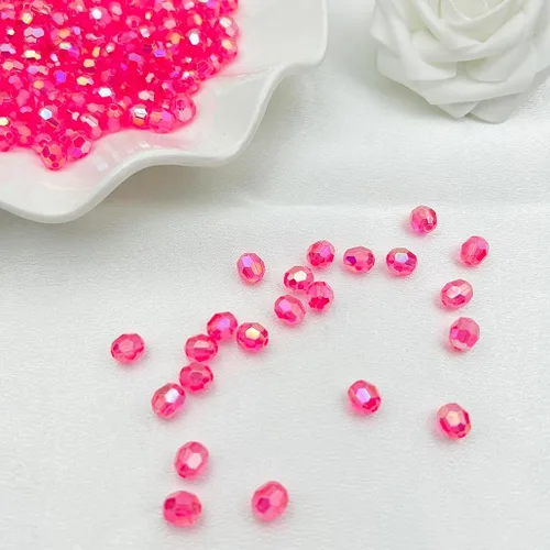 Miniatura 2 de 200 cuentas acrílicas de cristal de color AB de 0.394 pulgadas (0.394 in) cuentas redondas de plástico facetadas espaciadoras para hacer joyas, 402