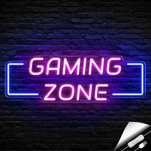 Miniatura 16 de Señal de neón de juegos Kavaas, señal de neón Game On para decoración de sala de juegos - señal de neón LED de juego para decoración de habitación