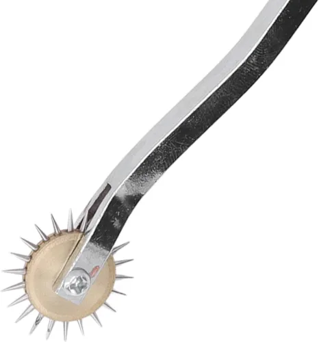 Miniatura 8 de Rueda de rastreo de punta de aguja, herramienta de rueda de costura de tela de papel de cuero, espaciador profesional de marca de puntada con mango