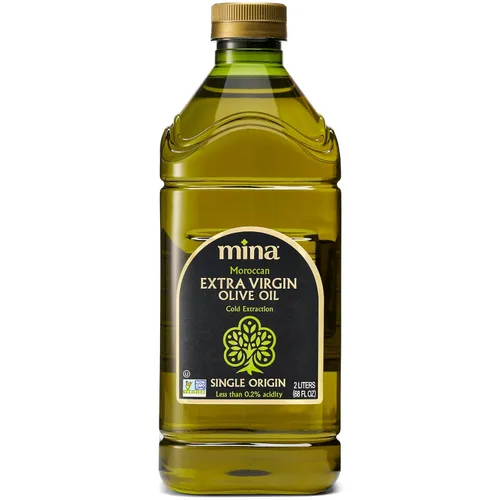 Mina Aceite de Oliva Marroquí Extra Virgen 68 Fl Oz, Nueva Cosecha, Aceite de Oliva Rico en Polifenoles, Aceite de Oliva Extra Virgen de Origen