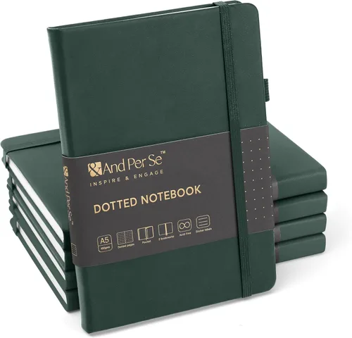Miniatura 110 de &And Per Se - Cuaderno en blanco, 160 páginas, 5.7 x 8 pulgadas, cuaderno de rayas estrechas con papel grueso para escribir, cuaderno de tapa dura