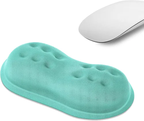 Miniatura 8 de VANKEY Reposamuñecas para ratón, almohadilla de escritorio para ratón, cómodo soporte de muñeca para ratón de computadora, reposamuñecas ergonómico