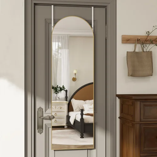 Miniatura 11 de Espejo para colgar sobre la puerta de longitud completa, 48 x 14 pulgadas, espejo de arco de longitud completa, espejo de pared detrás de la puerta